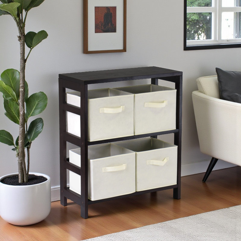 Étagère Cleante, Espresso / beige