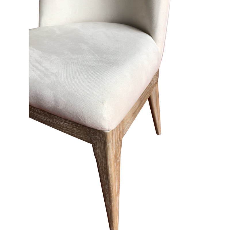 Chaise d'appoint Aurora, Mélange de polyester sel de mer, Naturel
