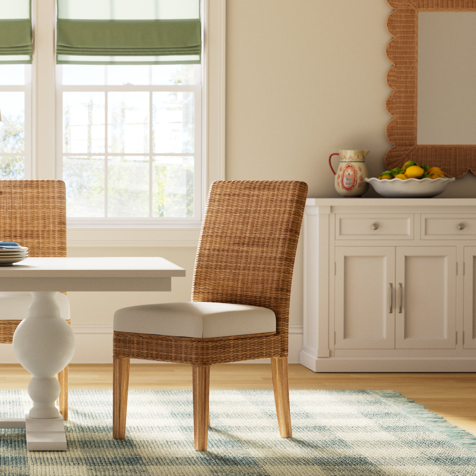 Cosette Hand-Woven Plaid Rug, Rectangle 5'3" x 7'6"