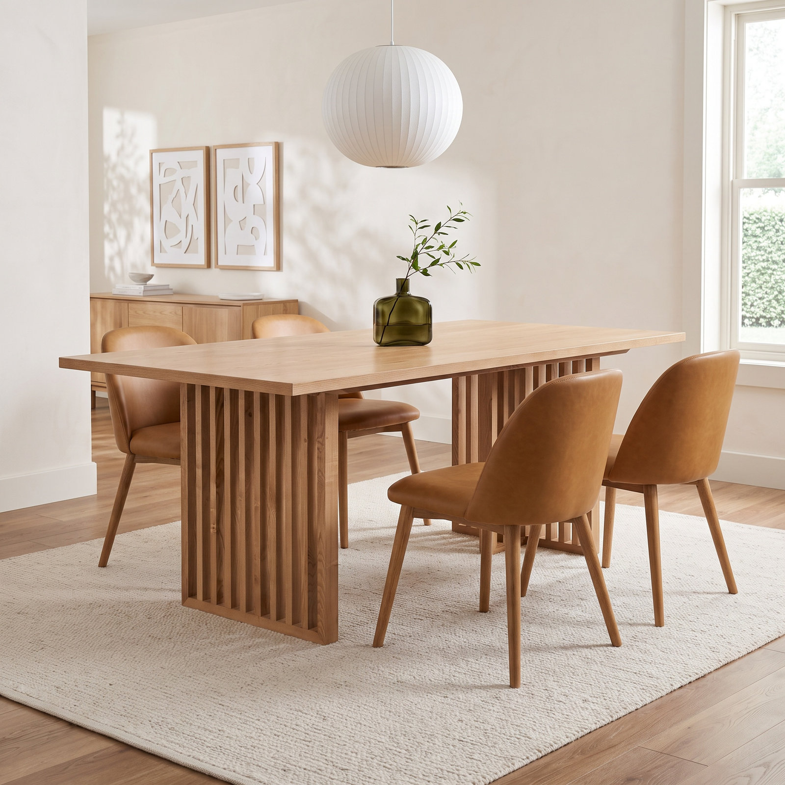 Tai 78" Dining Table, Flaxen