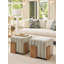 Sunset Key Hamden 20.5" Wide Square Striped Standard Ottoman