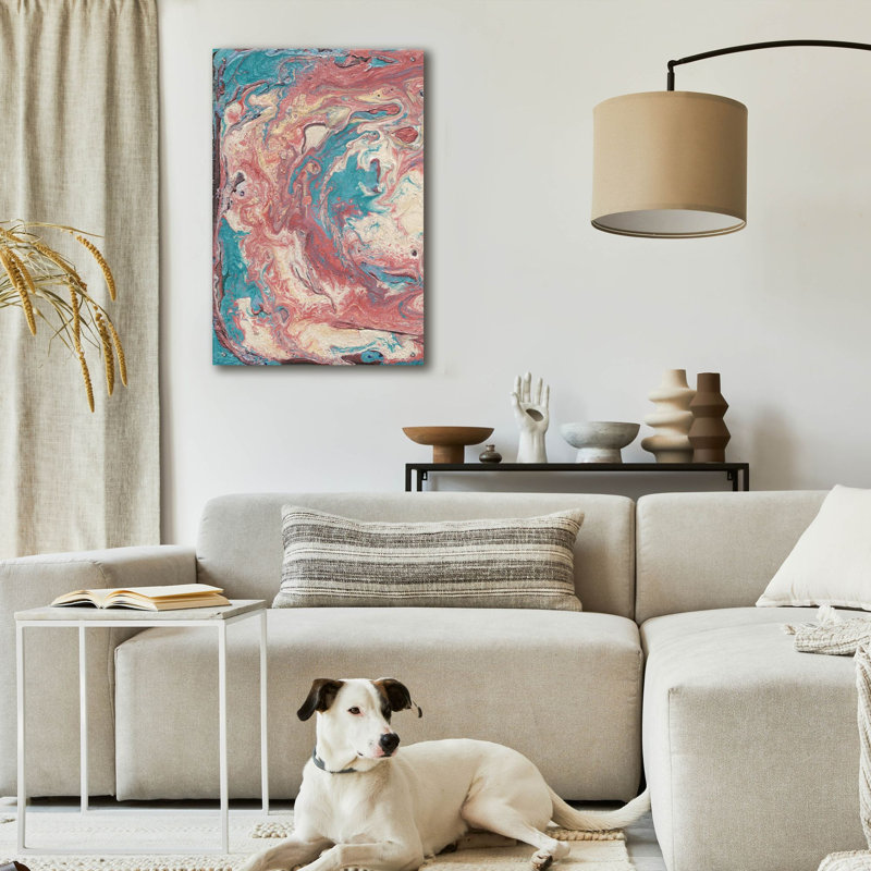  Art mural en verre «Marbled 1» par Alicia Ludwig, H 36 po x l 24 po