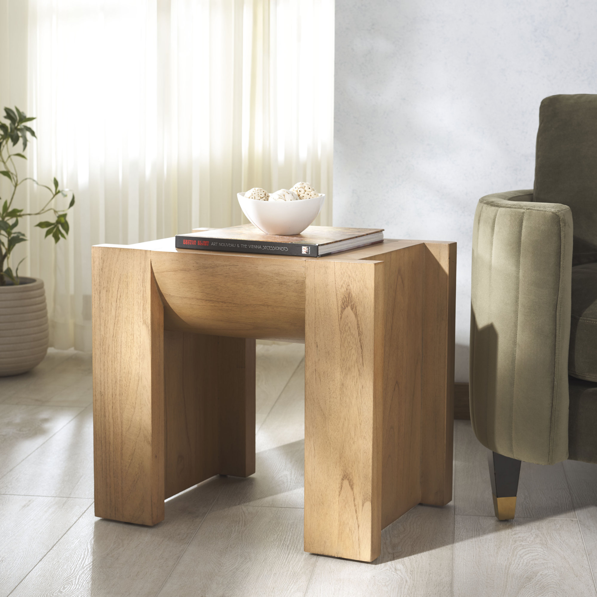 Ghavin Wood Accent Table, Natural