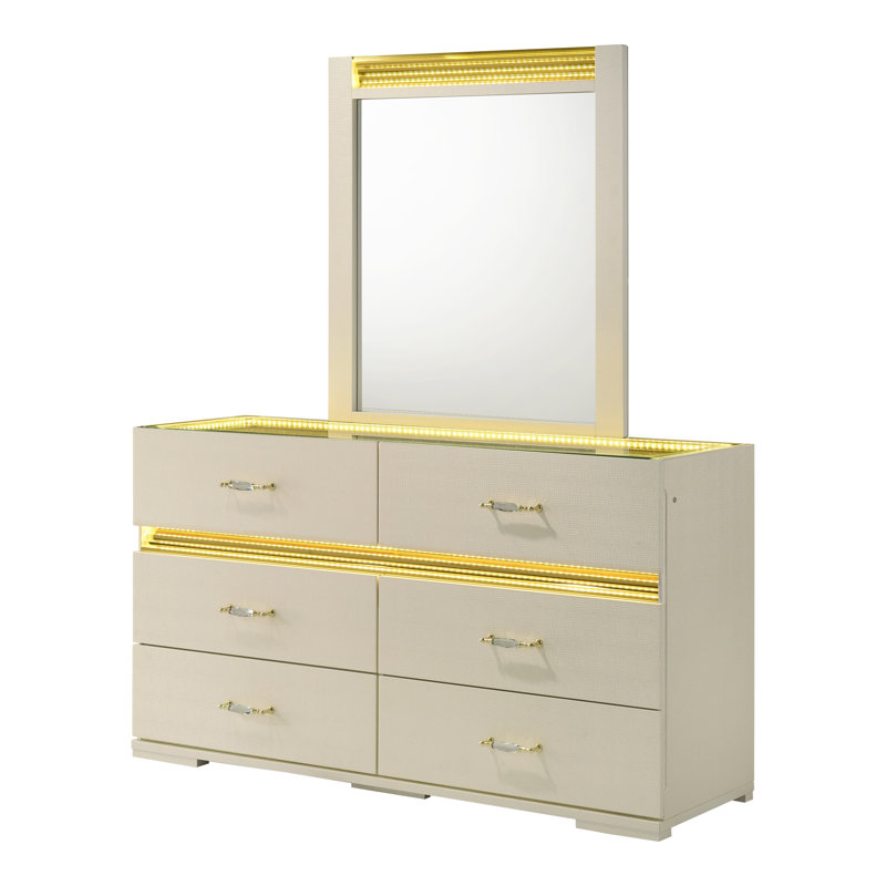 Ensemble de commode et miroir Brigette
