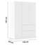 Wardrobe with hinged door wardrobe with drawers and push-to-open function, MADE IN GERMANY-104828550