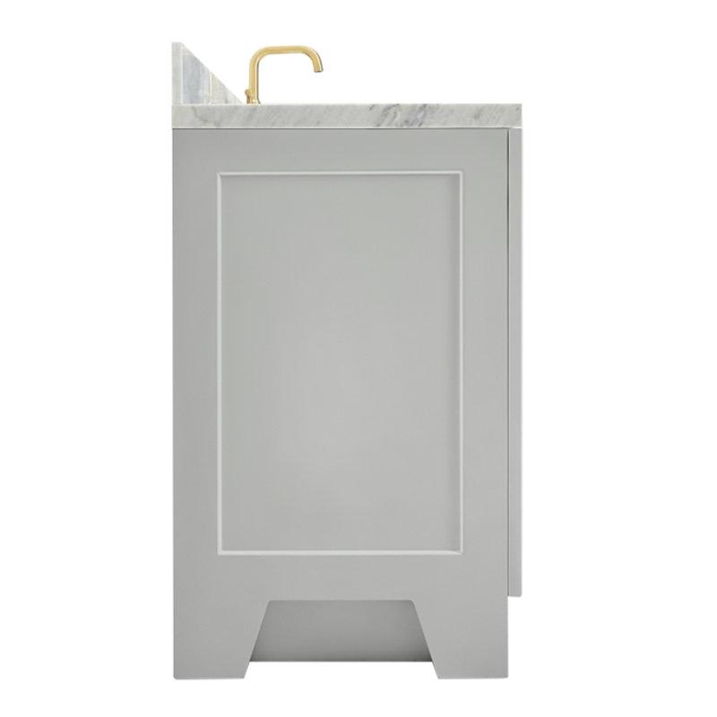 ARIEL TAYLOR 43 IN RIGHT OFFSET RECTANGLE SINK VANITY, White, Rectangle, Left