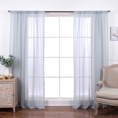 Paire de rideaux transparents avec passe-tringle Walton