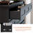  Wooden 9-Drawer Dresser For Bedroom, 63"W Dressers & Chest Of Drawers With Curved Profile Design, Black-7062962