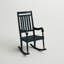 Classic Black Compact 15.5"x15" Outdoor Rocking Chair with Weatherproof Durability-2127049160