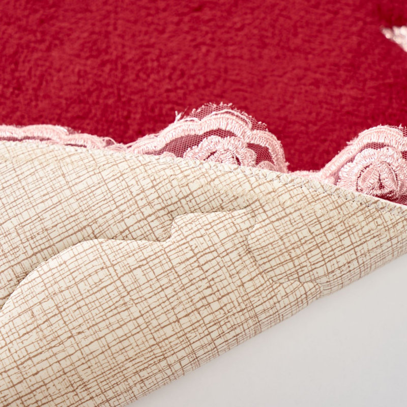 Ensemble de 2 tapis de bain Keighley, Rouge