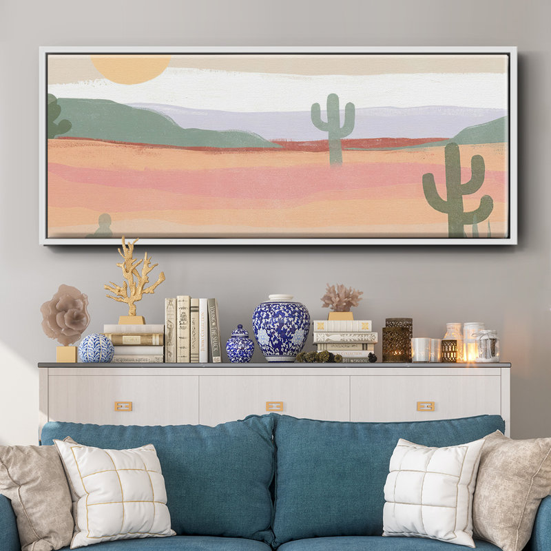Cactus Plateau II- Framed Canvas