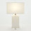 Alabaster Rectangular Table Lamp-Brass