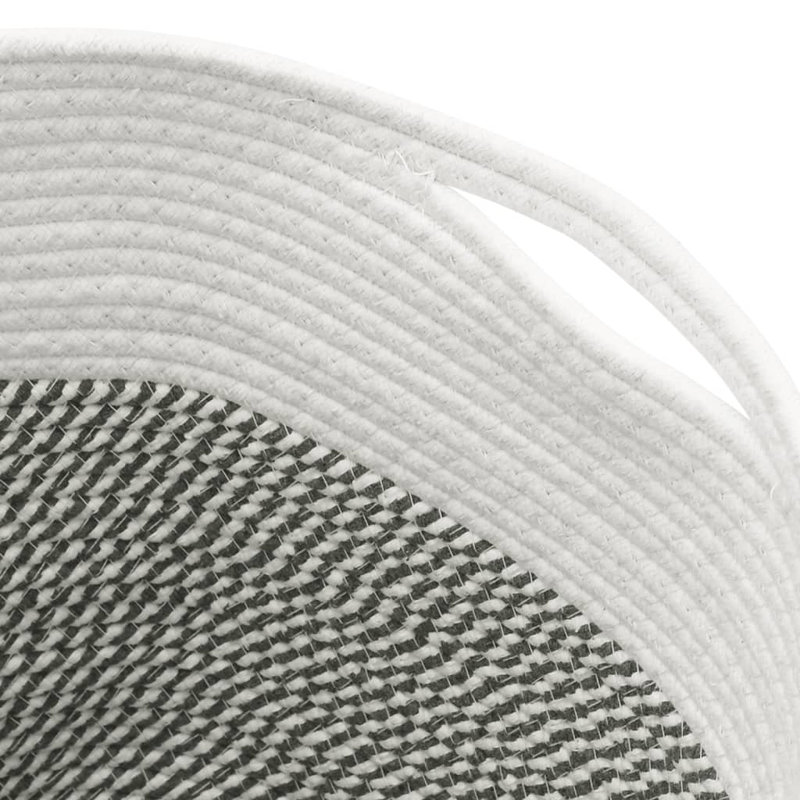 House Of Hampton Fabric Decorative Basket, Grey/White