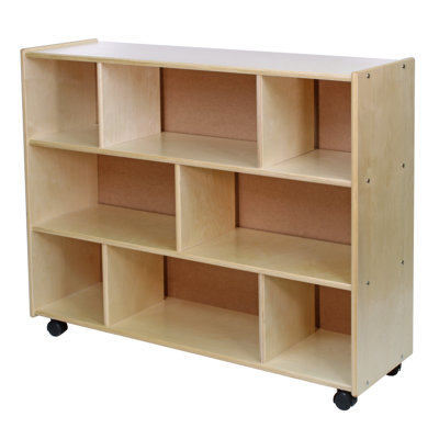 8 Compartment Manufactured Wood Shelving Unit