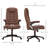 Vibration Massage Reclining Chair With Heating, Pu Leather, Armrest, Remote, Brown Leather Heating & Massage, Reclining, Remote Applied