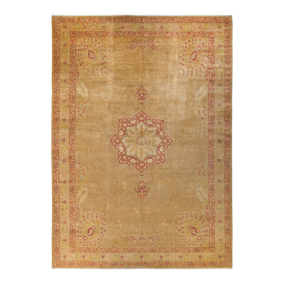 Tapis unique en laine noué à la main 12 pi 1 po x 17 pi 6 po nouvel âge Sebesta