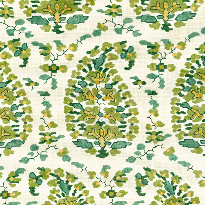 En Vacances II Rougier Fabric, Green