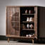 Rangement pour chaussures en bois massif brun noisette