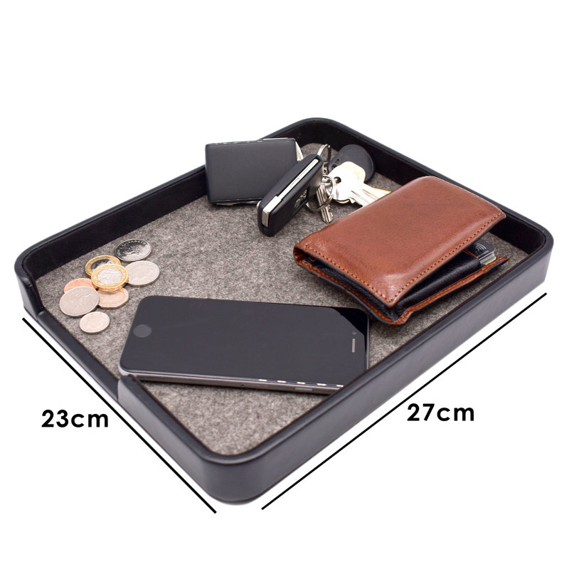 Faux Leather Desk Organiser