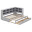 Lit de jour simple TG à très grand avec deux tiroirs de rangement, armoires de rangement à DEL et ports USB-2051324012