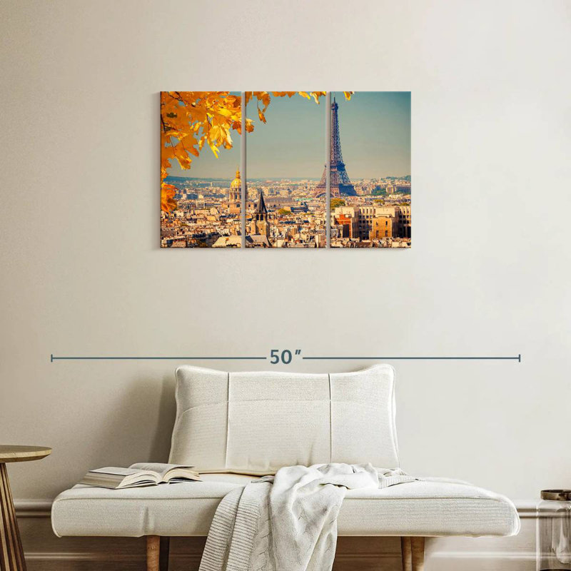 Horizon de la Tour Eiffel automne Sebbie, H 20 po x l 33 po