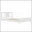 Twin Size Platform Bed Frame with Headboard, Solid Wood Low Profile Platform Bed Frame, Floor Bed with Support Slats, White-129230647