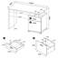 Reversible Office Desk With 2 Drawers In Cappuccino Finish | Gift Idea-1673496745