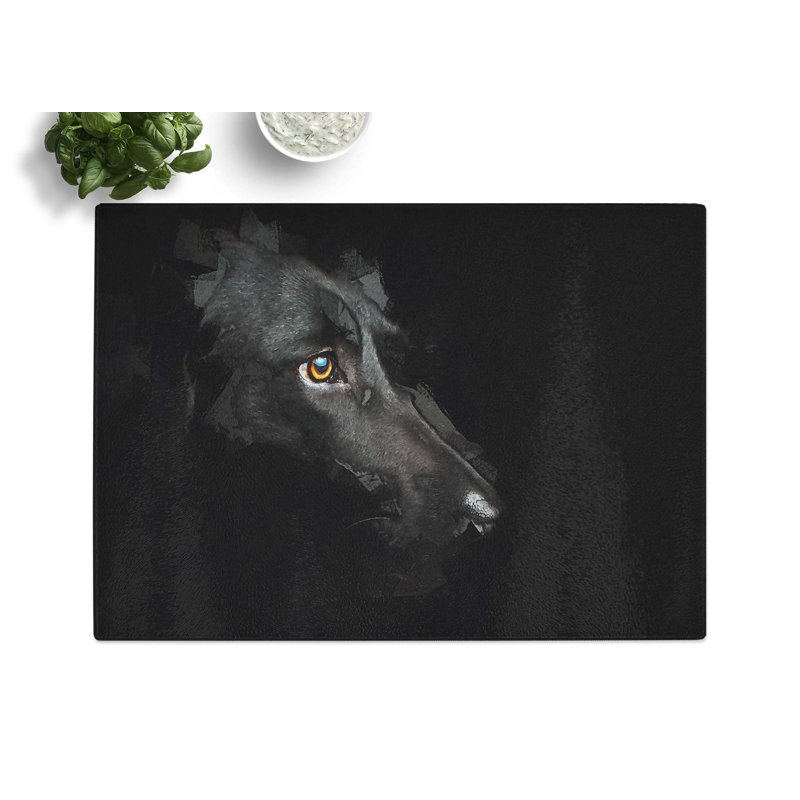 Tempered Glass Labrador Retriever Chopping Board, 28.5 cm x 20 cm