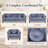 Light Blue Upholstered Armchair with Channel Tufting, Rolled Arms and Nailhead Trim-472461092