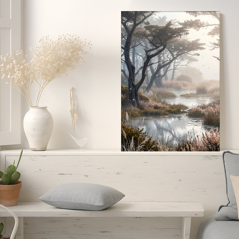 Art mural sur toile Misty Stream, 18"H x 12"W