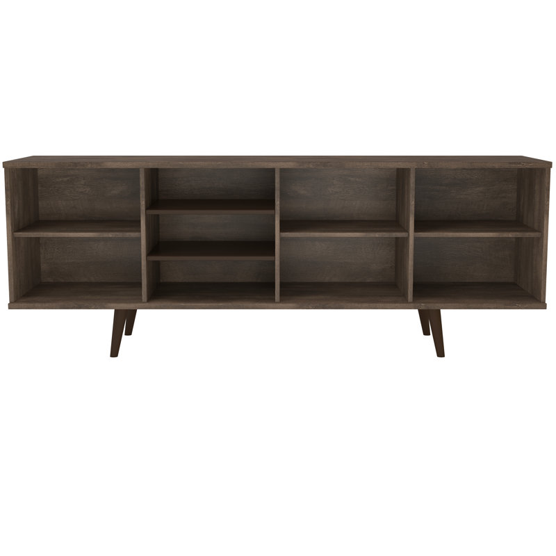 Baldomera Unfinished TV Stand with Fireplace Included, Brown