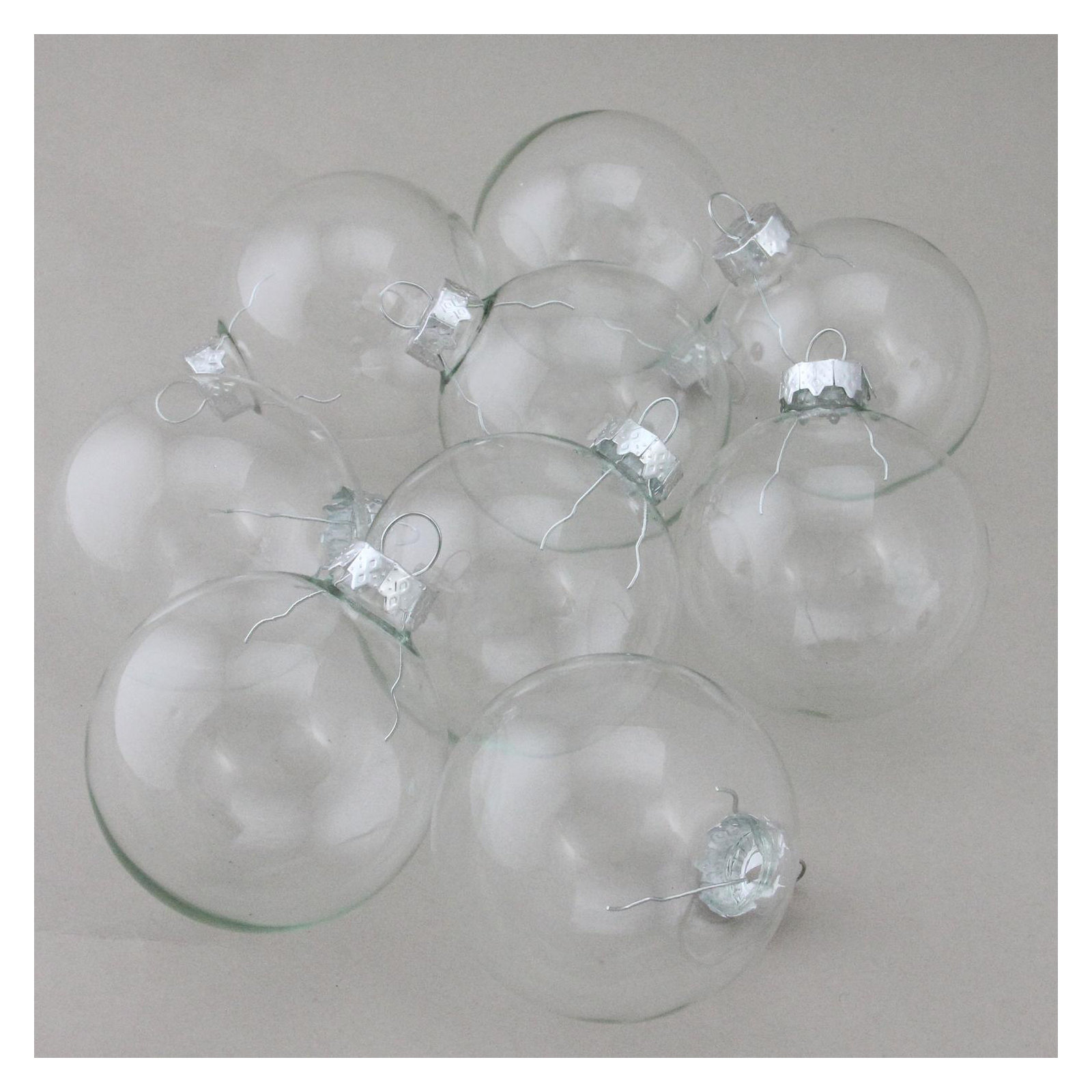 Glass Christmas Ball Ornament, Clear