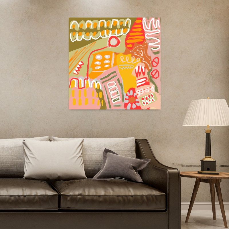 Art contemporain contemporain abstrait, H 32 po x l 32 po