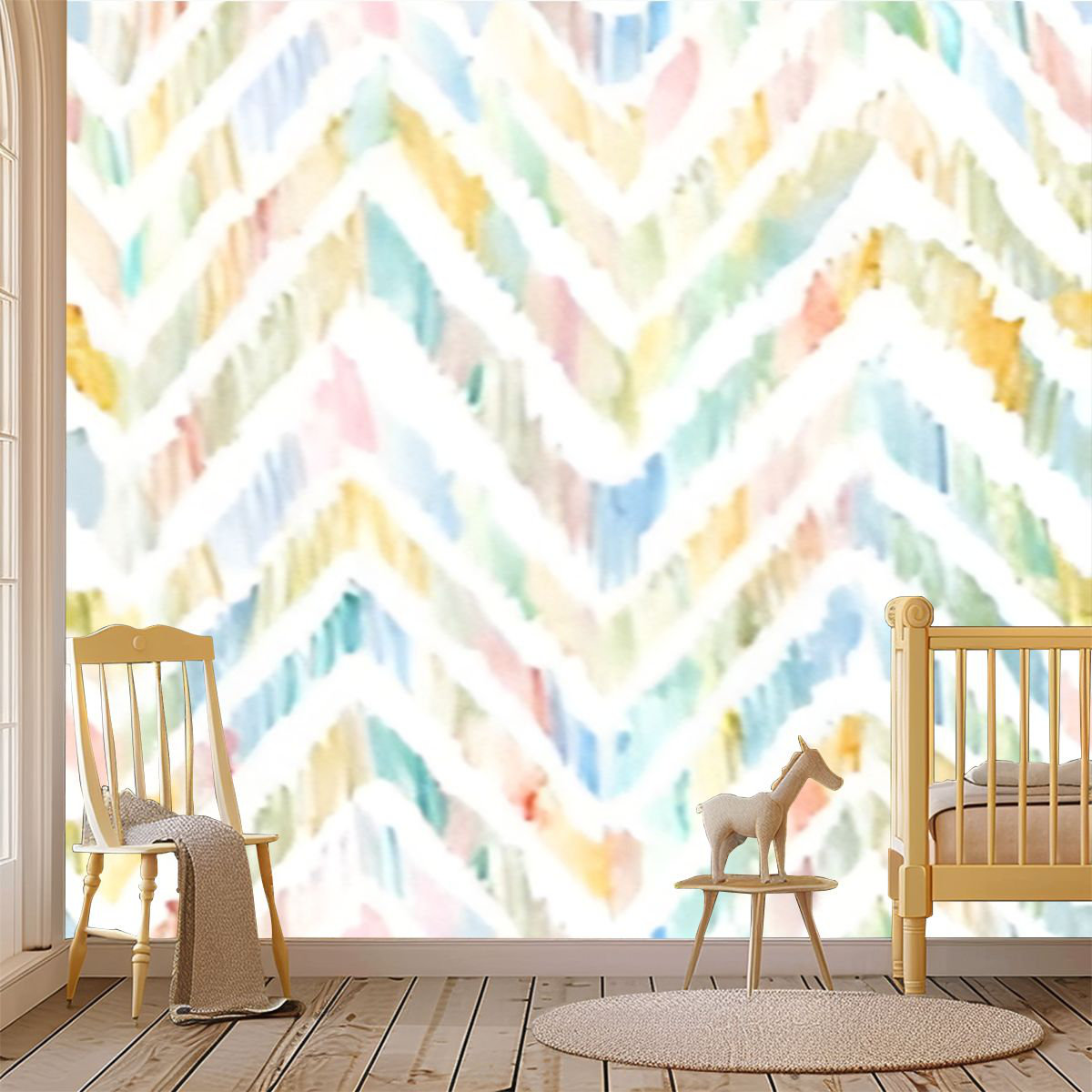 Latitude Run® Peel and Stick Canvas Wallpaper Wall Mural Hand ...