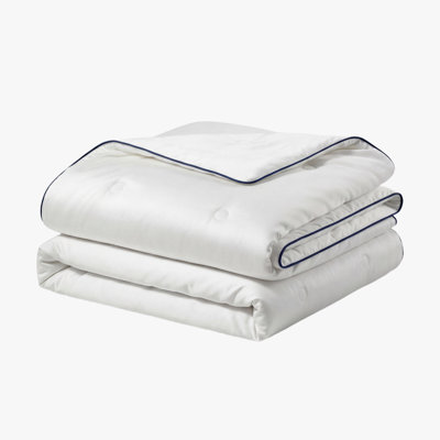 Vesta All-Season Silk Comforter, Quilt And Duvet Insert For Hot Sleepers, 100% Silk Fill With 100% Cotton Shell, Luxuriously Soft, Moisture-Wicking, Queen Size (Grey, Silk Weight: 3.2Lbs)