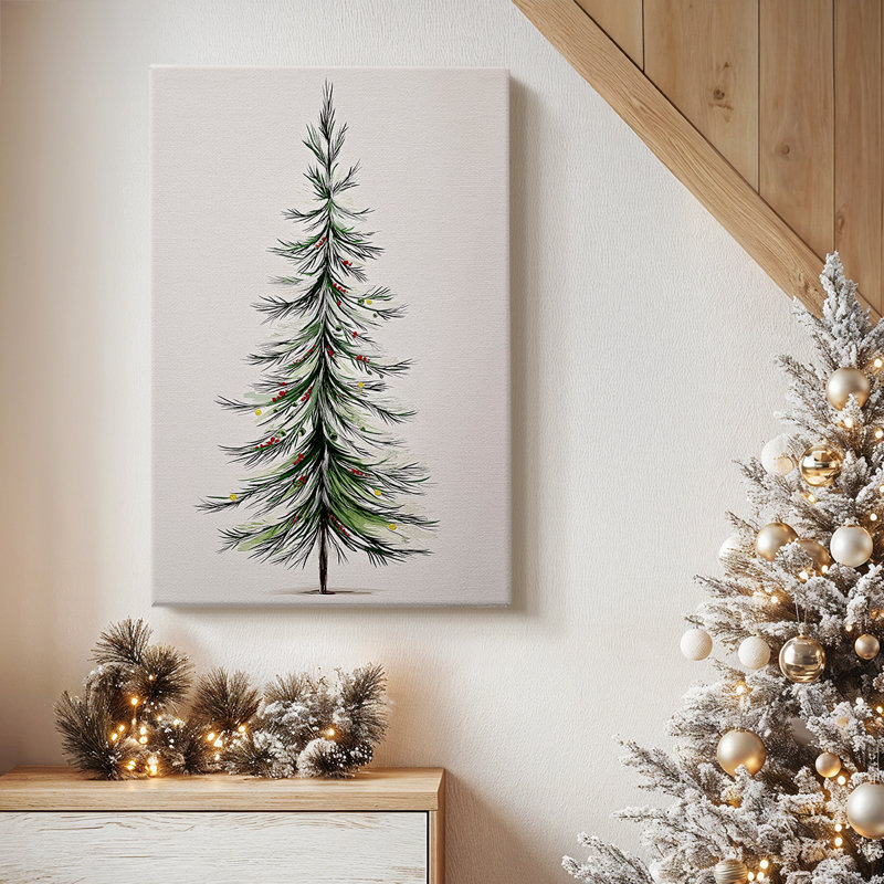 «Silver Snow Blessing» - Toile tendue avec châssis de qualité supérieure, H 12 po x l 8 po