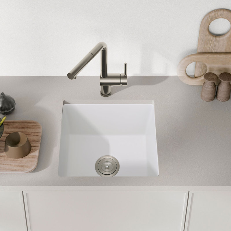 18.11'' L Single Bowl Quartz Kitchen Sink