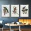 Antique sépia botanicals VI, ensemble de 3 toiles encadrées sur toile-97759274-97759276