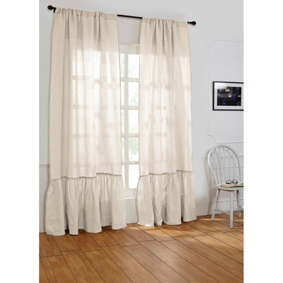Caprisa Linen Semi Sheer Curtain Single Panel