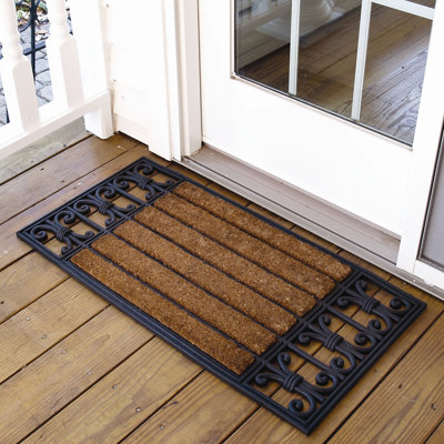 Fer forgé 36 po x 18 po tapis pour porte d’extérieur