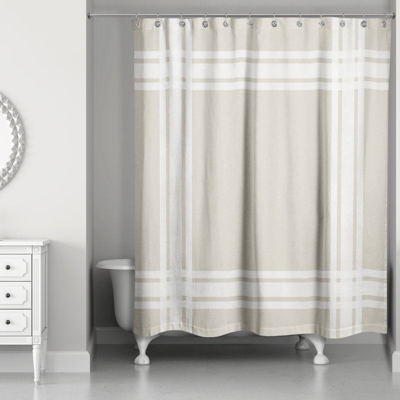 Rideau de douche simple Stronach, Beige