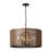 Suratto Pendant - 30"W x 23.25"H - Matte Black/Medium Walnut-394737189