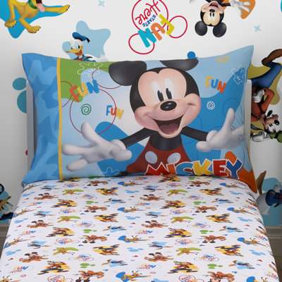 Disney Mickey Mouse Fun Starts Here Toddler Collec Characters Toddler Sheet Set