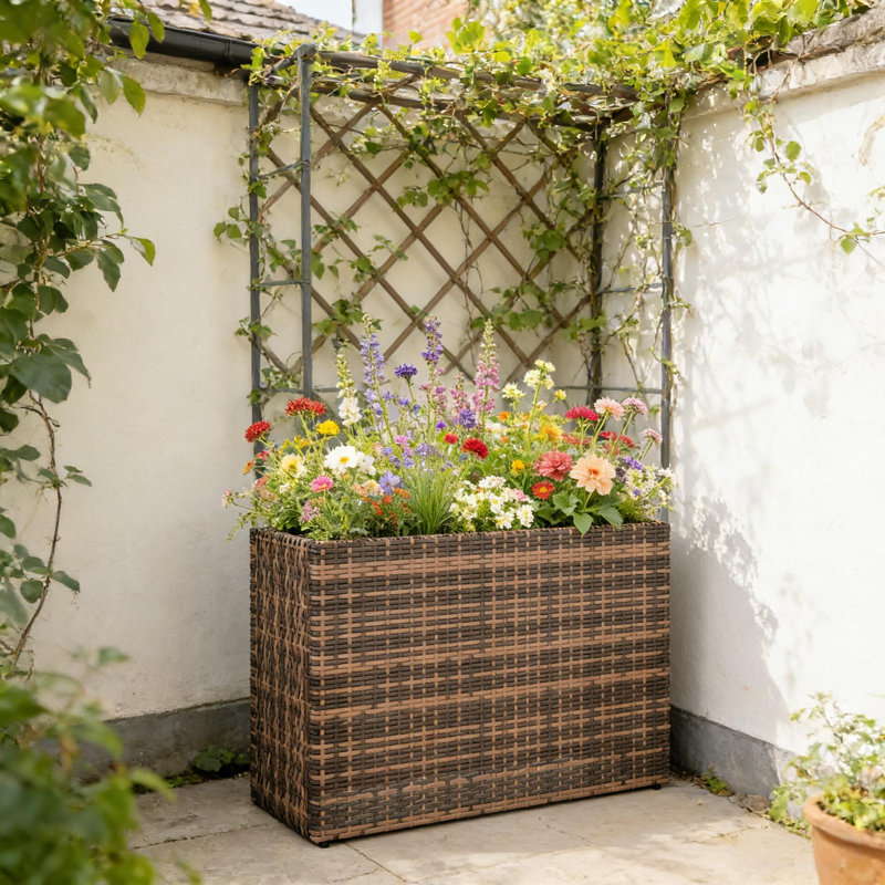 Jardinière surélevée moderne, lit surélevé pour jardin, Brown