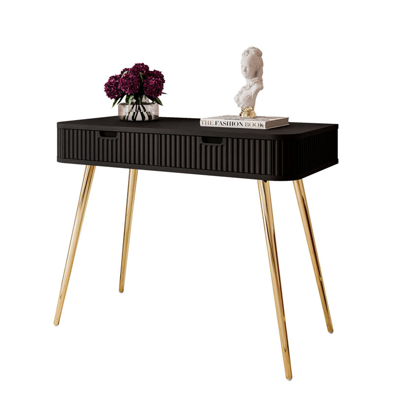 Console Table Pana, Black, Gold