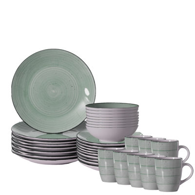 Aketzali Piece Ceramic Dinnerware Set - Service for 8