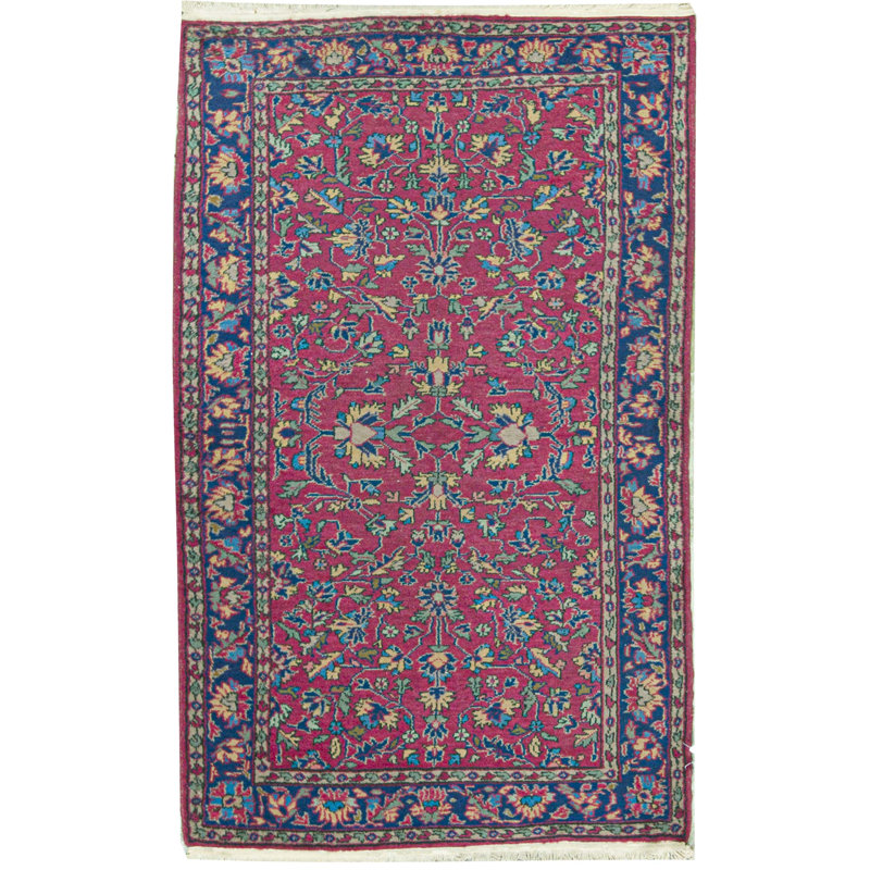 Tapis rouge noué à la main de haute qualité