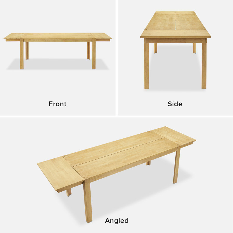 Logan Solid Wood 104" Extendable Dining Table, 29.9"H x 103.9"L x 31.5"W