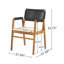 Ensemble de salle à manger d'extérieur en bois d'acacia 7 pièces avec fauteuils en corde de teck et corde-1947601844