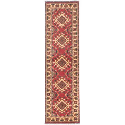 Newnan One-of-a-Kind 2'10" X 10' 2010s Runner Wool Area Rug in Red